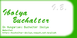 ibolya buchalter business card